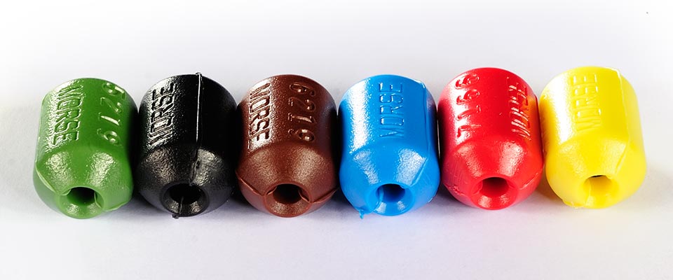 Hubs are available in a variety of colours, useful for colour coding.