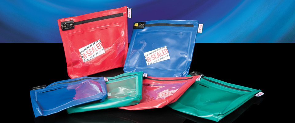 Cash bags have a bottom gusset to allow bulkier items such as coins to fall to the bottom and accumulate.