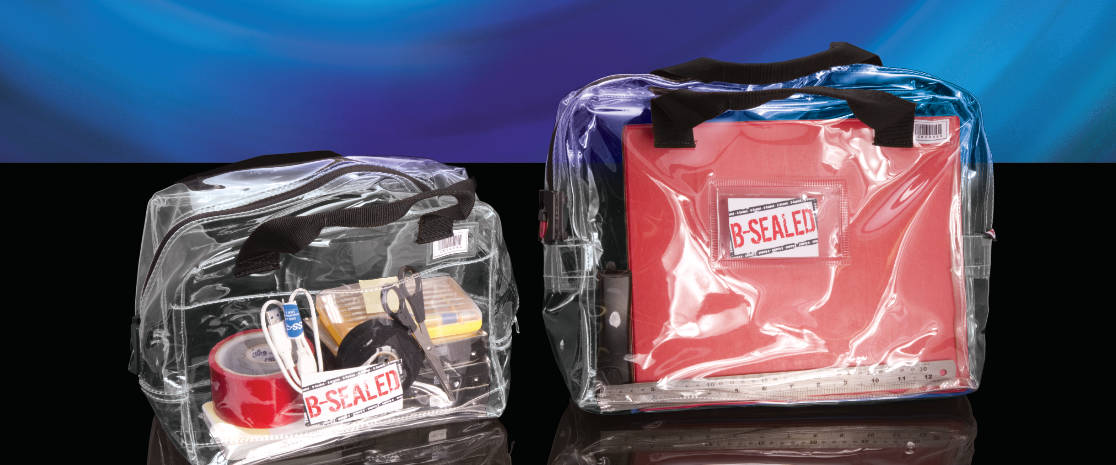 Clear kit bags are designed to be completely see through so that the contents may be inspected. 