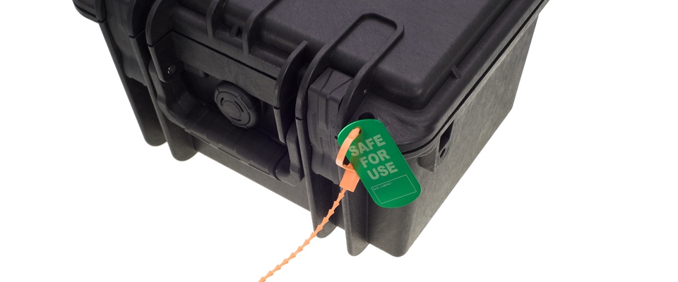 Warning and approved tags.