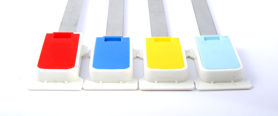 Flexible colour options for the back plate of the plastic enclosure allows for at-a-glance colour coding.