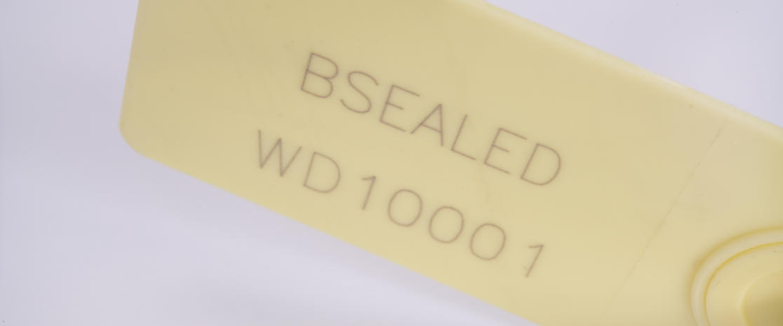 The laser engraved printing allows markings such as logos and serial numbers to be embedded into the plastic, making the markings impervious to removal by solvents.