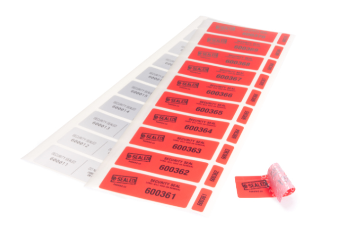 Red 60mm x 20mm Dual-Colour Tamper Evident Security Seal VOID Labels Stickers 
